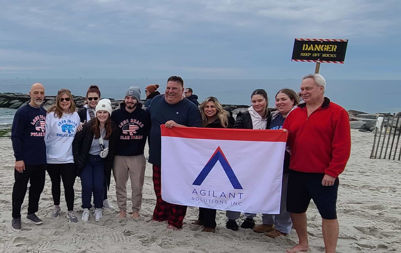 The Healthcare Team takes the Polar Bear Plunge in support of 'Wish Kids' from Make-A-Wish Foundation